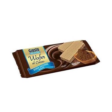 Giusto senza zucchero wafers al cacao
